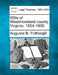 Wills of Westmoreland County, Virginia, 1654-1800. by Augusta B. Fothergill