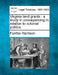 Virginia Land Grants: A Study in Conveyancing in Relation to Colonial Politics. by Fairfax Harrison