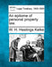 An Epitome of Personal Property Law. by W. H. Hastings Kelke