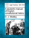 A student's manual of English constitutional history. by D. J. Medley