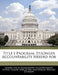 Title I Program: Stronger Accountability Needed for by United States Government Accountability