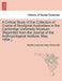 A Critical Study of the Collection of Crania of Aboriginal Australians in the Cambridge University Museum. (Reprinted from the Journal of the Anthropo by Wynfrid Laurence Henry Duckworth