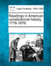 Readings in American constitutional history, 1776-1876. by Multiple Contributors