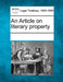 An Article on Literary Property by Multiple Contributors