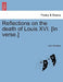 Reflections on the Death of Louis XVI. [In Verse.] by Ann Yearsley