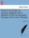 Poems and Odes on Various Subjects. by a Student of the Honourable Society of the Inner Temple. by Anonymous
