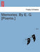 Memories. by E. G. [Poems.] by E. G