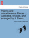 Poems and Miscellaneous Pieces ... Collected, Revised, and Arranged by J. Fearn. by Anne A. Fremont, Joseph Fearn