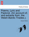Poems, Lyric and Pastoral. (An account of, and extracts from, the Welsh-Bardic Triades.). by Edward Williams