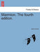 Marmion. the Fourth Edition. by Walter Scott