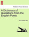 A Dictionary of Quotations from the English Poets. by Henry George Bohn