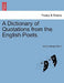 A Dictionary of Quotations from the English Poets. by Henry George Bohn