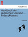 Handbuch der englischen Literatur ... Prosa (Poesie). by August Beck