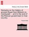 Remarks on the History of Ancient Egypt from Mizraim to Cambyses ... and to the End of the Persian Government in That Country. by Thomas Yeates