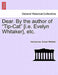 Dear. by the Author of "Tip-Cat" [I.E. Evelyn Whitaker], Etc. by Anonymous