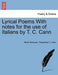 Lyrical Poems with Notes for the Use of Italians by T. C. Cann by Alfred Tennyson