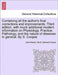 Containing all the author's final corrections and improvements. Third edition, with much additional modern information on Physiology, Practice, Pathol by John Mason Good, Samuel Cooper