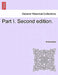 Part I. Second Edition. by Anonymous