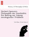 Herbert Spencers Philosophie Der Geschichte. Ein Beitrag Zur Lo Sung Sociologischer Probleme. by Curt Busse, Herbert Spencer