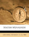 Mateh Menasheh by Menasseh B. Ca 1860 Grossberg