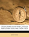 Directory for the City of Aberdeen Volume 1854-1855 by Anonymous