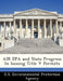 Air EPA and State Progress in Issuing Title V Permits by U S Environmental Protection Agency