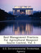 Best Management Practices for Agricultural Nonpoint Source Control, Vol. 3 by U S Environmental Protection Agency