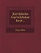 Kirchliche Gerichtsbarkeit... by Emil Ott