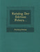Katalog Der Edition Peters... by Anonymous