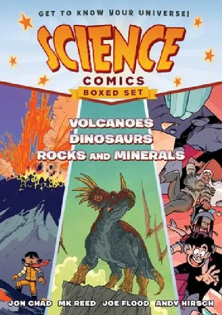 Science Comics Boxed Set: Dinosaurs, Volcanoes, and Rocks and Minerals by Jon Chad