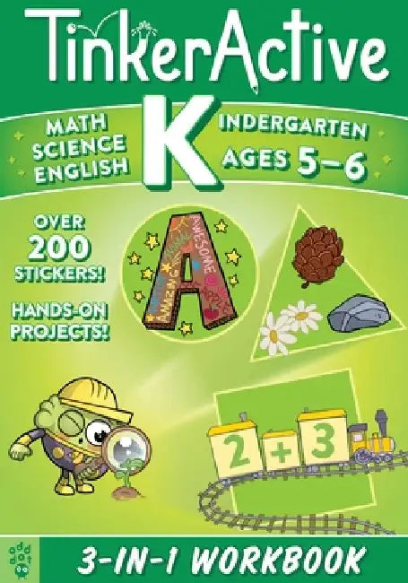 Tinkeractive Kindergarten 3-In-1 Workbook: Math, Science, English Language Arts by Megan Hewes Butler