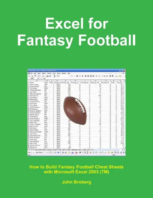 Excel for Fantasy Football by John Broberg