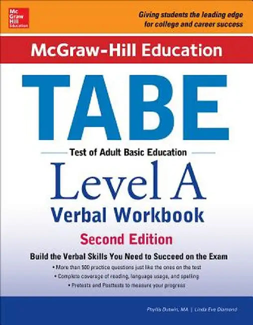 McGraw-Hill Education Tabe Level a Verbal Workbook, Second Edition by Phyllis Dutwin