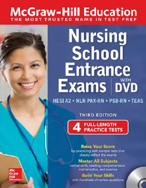 McGraw-Hill Education Nursing School Entrance Exams with DVD, Third Edition [With DVD] by Thomas A. Evangelist