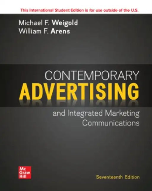 Contemporary Advertising ISE by Michael Weigold