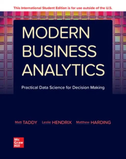 Modern Business Analytics ISE by Matt Taddy