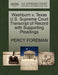 Washburn V. Texas U.S. Supreme Court Transcript of Record with Supporting Pleadings by Percy Foreman