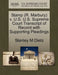 Stamp (R. Marbury) V. U.S. U.S. Supreme Court Transcript of Record with Supporting Pleadings by Stanley M. Dietz