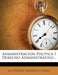 Administracion Politica I Derecho Administrativo... by Jos Domingo Amun Tegui y. Rivera