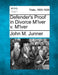 Defender's Proof in Divorce M'Iver V. M'Iver by John M. Junner