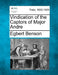 Vindication of the Captors of Major Andre by Egbert Benson