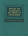 Beitr GE Zur Geographie Des Mittleren Deutschland by Friedrich Ratzel, Verein F. R. Erdkunde Zu Leipzig