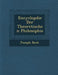 Encyclop Die Der Theoretischen Philosophie by Joseph Beck