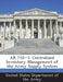 AR 710-1: Centralized Inventory Management of the Army Supply System by United States Department of the Army