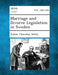 Marriage and Divorce Legislation in Sweden by Johan Thorsten Sellin