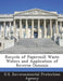Recycle of Papermill Waste Waters and Application of Reverse Osmosis by U S Environmental Protection Agency