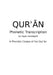 QurʾĀn: Phonetic Transcription: A Complete Scholarly Transcription by Vugar Garadaghli