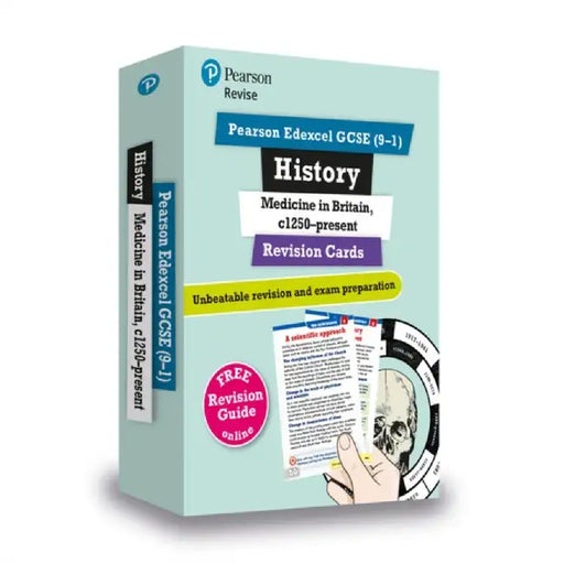 Pearson REVISE Edexcel GCSE History Medicine in Britain: Revision Cards incl. online revision and quizzes - for 2025 and 2026 exams by Kirsty Taylor