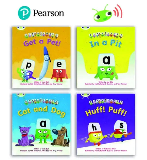 Learn to Read at Home with Bug Club Phonics Alphablocks: Phase 2 - Reception Term 1 (4 fiction books) Pack B by Joe Elliot