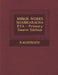 Minor Works Shankaracharya by Raghunath, Raghunath